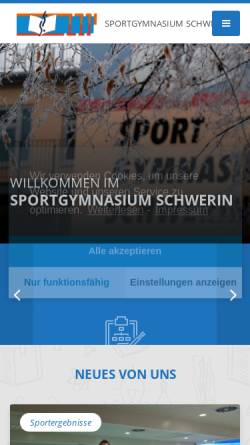 Vorschau der mobilen Webseite www.sportgymnasium-schwerin.de, Sportgymnasium