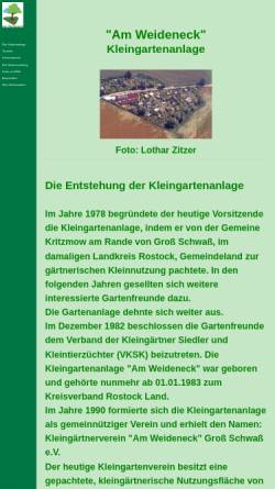 Vorschau der mobilen Webseite www.hansa77.de, Kleingärtnerverein Am Weideneck Groß Schwaß e.V.
