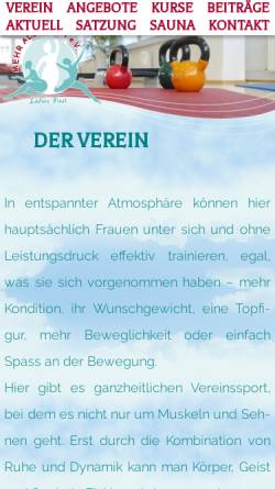 Vorschau der mobilen Webseite www.sportstudio-ladiesfirst.de, Frauensportstudio Ladies First