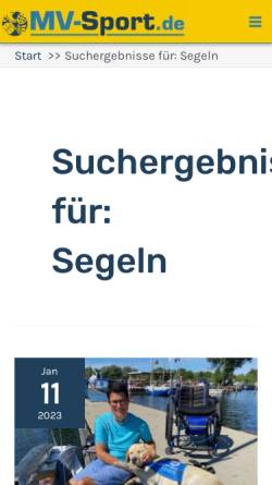 Vorschau der mobilen Webseite www.segeln-schwerin.de, Segelschule Petermännchen