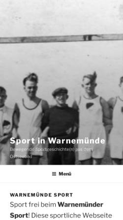 Vorschau der mobilen Webseite www.sv-warnemuende.de, SV Warnemünde Fußball e.V.