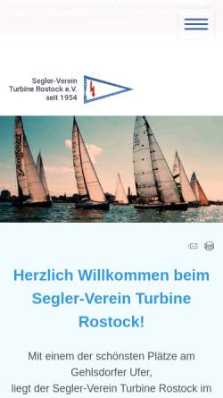 Vorschau der mobilen Webseite svtr.de, Segler-Verein Turbine Rostock e.V.