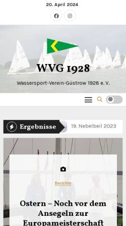 Vorschau der mobilen Webseite www.wvg1928.de, Wassersport-Verein-Güstrow 1928 e.V.