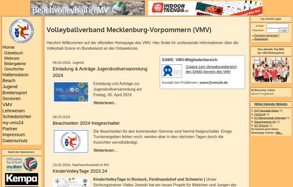 Vorschau von www.vmv24.de, Volleyball-Verband Mecklenburg-Vorpommern