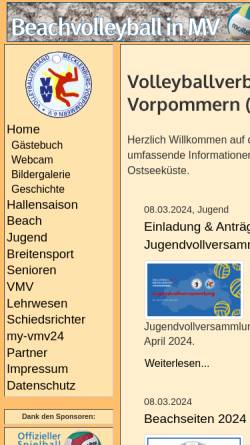 Vorschau der mobilen Webseite www.vmv24.de, Volleyball-Verband Mecklenburg-Vorpommern