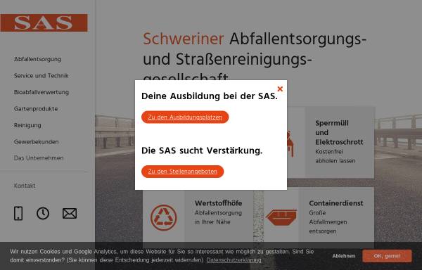 Vorschau von www.sas-schwerin.de, SAS