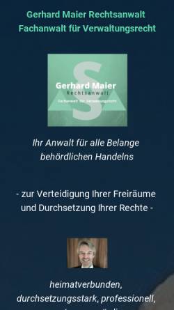 Vorschau der mobilen Webseite www.ra-maier.net, Rechtsanwalt Gerhard Maier