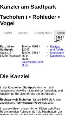 Vorschau der mobilen Webseite rechtsanwaelte-et.de, Rechtsanwaltskanzlei von Ellerts & Tschofen I