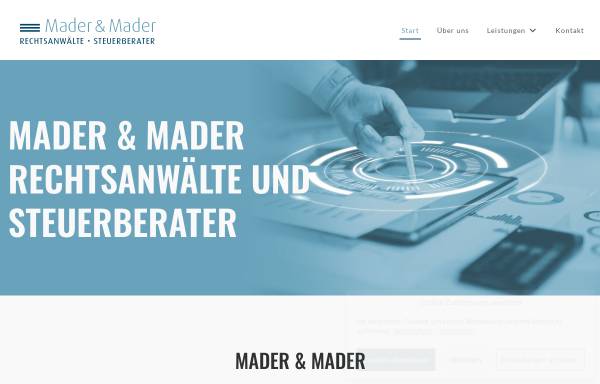 Vorschau von www.mader-mader.de, Mader & Mader, Rechtsanwälte Steuerberater