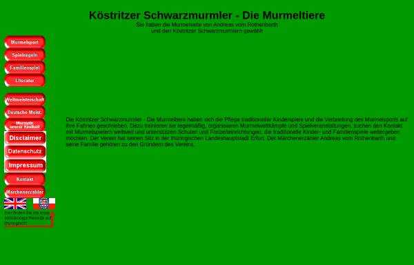 Vorschau von www.schwarzmurmler.de, Köstritzer Schwarzmurmler - Die Murmeltiere e.V.