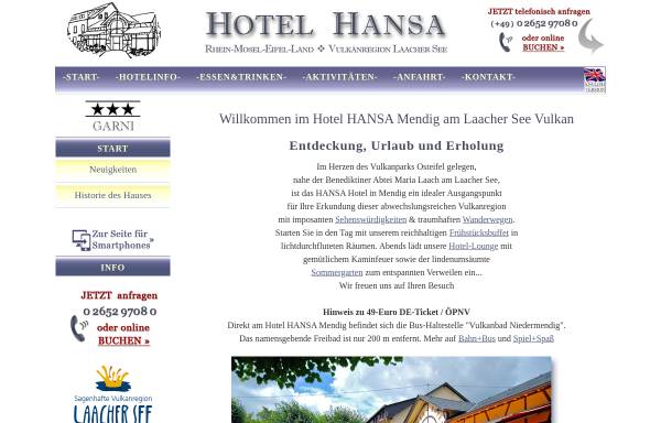 Vorschau von www.mendighansahotel.de, Hotel Restaurant Hansa