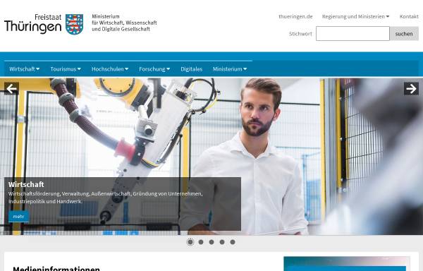 Vorschau von th-online.de, Thüringer Ministerium für Wirtschaft, Arbeit und Infrastruktur