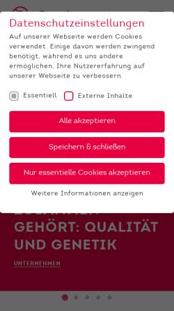 Vorschau der mobilen Webseite www.ltr.de, Landesverband Thüringer Rinderzüchter (LTR)