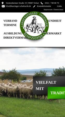 Vorschau der mobilen Webseite www.thueringer-schafzucht.de, Landesverband Thüringer Schafzüchter e.V.