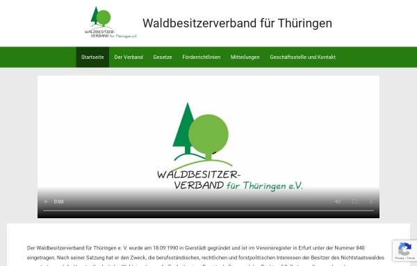 Vorschau von www.wbv-thueringen.de, Waldbesitzerverband für Thüringen e.V.
