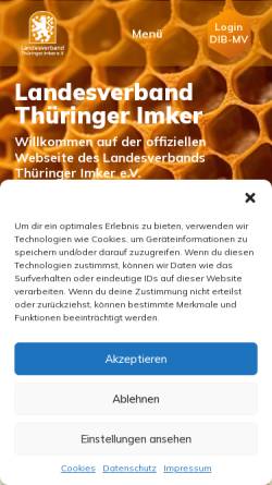 Vorschau der mobilen Webseite www.lvthi.de, Landesverband Thüringer Imker e.V.