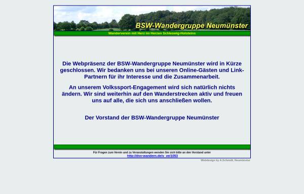 Vorschau von www.bsw-wandergruppe-nms.de, BSW-Wandergruppe Neumünster