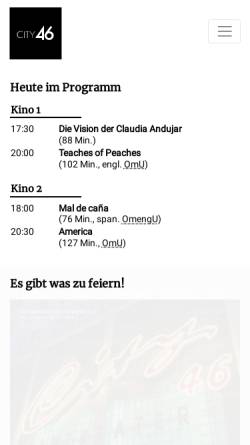 Vorschau der mobilen Webseite www.kino46.de, Kino 46