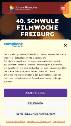 Vorschau der mobilen Webseite schwule-filmwoche.de, Schwule Filmwoche