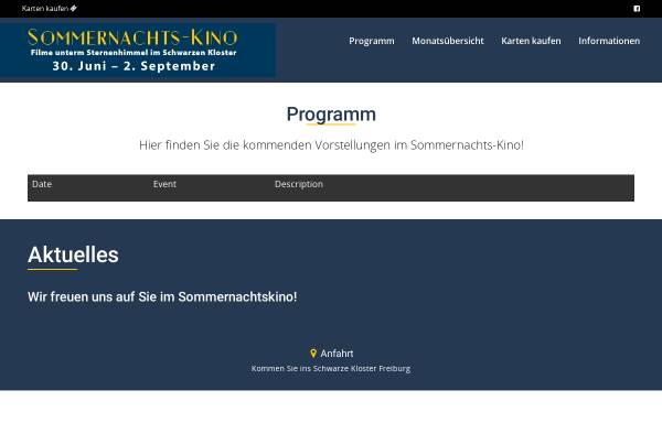 Vorschau von www.sommernachts-kino.de, Sommernachts-Kino im Schwarzen Kloster