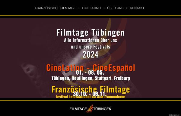 Vorschau von filmtage-tuebingen.de, Filmtage Tübingen
