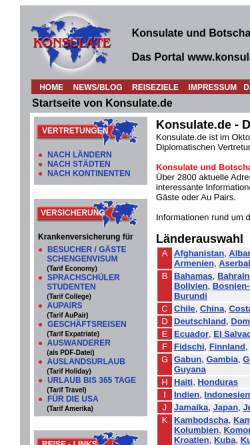 Vorschau der mobilen Webseite www.konsulate.de, Konsulate.de
