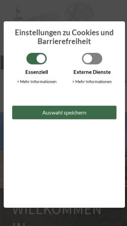 Vorschau der mobilen Webseite www.abenberg.de, Abenberg