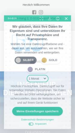 Vorschau der mobilen Webseite www.b-i-d.de, Brummer Internet & Design