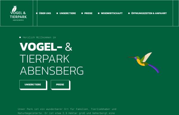 Vorschau von www.vogelpark-abensberg.de, Vogel- und Tierpark Abensberg