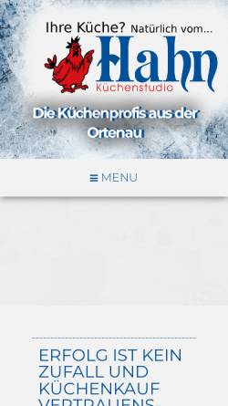 Vorschau der mobilen Webseite www.kuechen-hahn.de, Küchenstudio Hahn