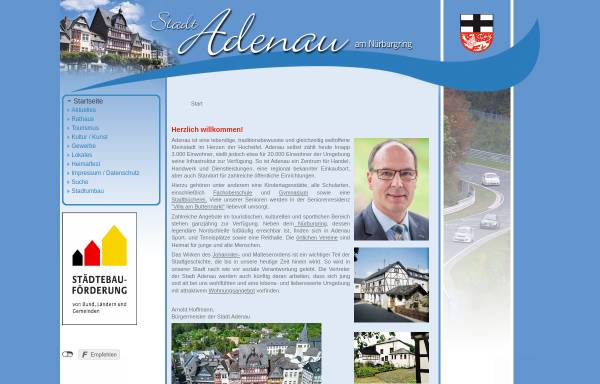 Vorschau von www.stadt-adenau.de, Stadt Adenau