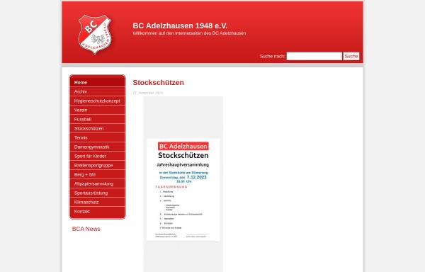 Vorschau von www.bc-adelzhausen.de, BC Adelzhausen 1948 e.V.