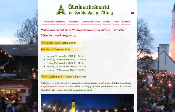 Vorschau von www.weihnachtsmarkt-affing.de, Weihnachtsmarkt Affing
