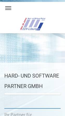 Vorschau der mobilen Webseite www.hsp-edv.de, Hard- und Software Partner GmbH