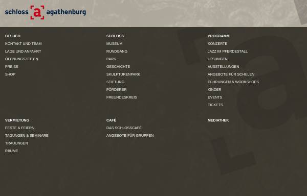 Vorschau von www.schlossagathenburg.de, Schloß Agathenburg