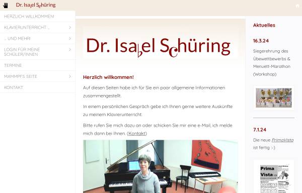 Klavierunterricht, Dr. Isabel Schüring