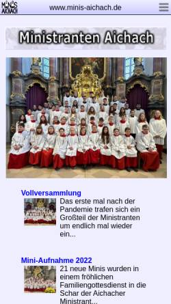 Vorschau der mobilen Webseite minis-aichach.de, Aichacher Ministranten