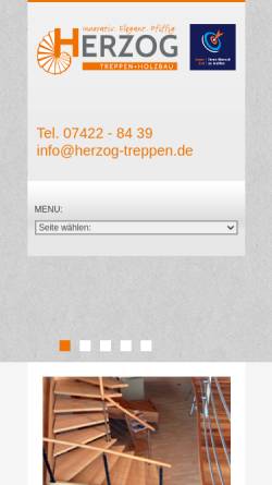 Vorschau der mobilen Webseite www.herzog-treppen.de, Herzog Treppen GmbH