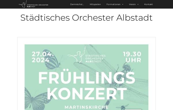 Vorschau von www.staedtisches-orchester-albstadt.de, Städtisches Orchester Albstadt