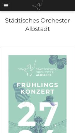 Vorschau der mobilen Webseite www.staedtisches-orchester-albstadt.de, Städtisches Orchester Albstadt