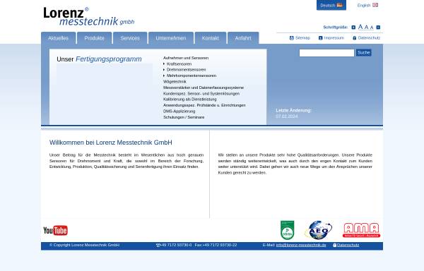 Vorschau von www.lorenz-messtechnik.de, Lorenz Messtechnik GmbH