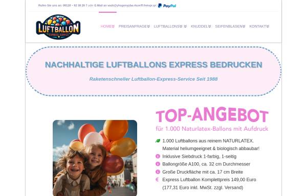 Vorschau von luftballon-express-service.de, Luftballon Express Service