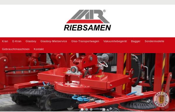 Vorschau von www.riebsamen.de, Maschinenbau Riebsamen GmbH & Co. KG