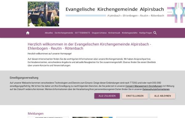 Vorschau von www.ev-kirchengemeinde-alpirsbach.de, Evangelische Kirchengemeinde Alpirsbach