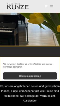 Vorschau der mobilen Webseite www.piano-haus-kunze.de, Piano-Haus Kunze