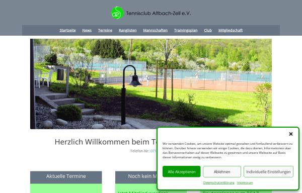 Vorschau von tcaz.de, Tennisclub Altbach-Zell e.V.