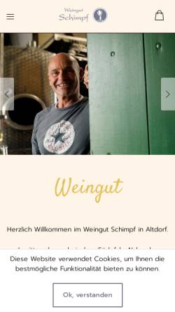 Vorschau der mobilen Webseite www.weingut-schimpf.de, Weingut Schimpf