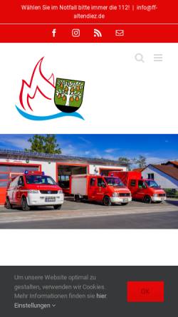 Vorschau der mobilen Webseite www.ff-altendiez.de, Freiwillige Feuerwehr Altendiez