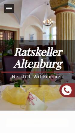 Vorschau der mobilen Webseite www.ratskeller-altenburg.de, Ratskeller Altenburg