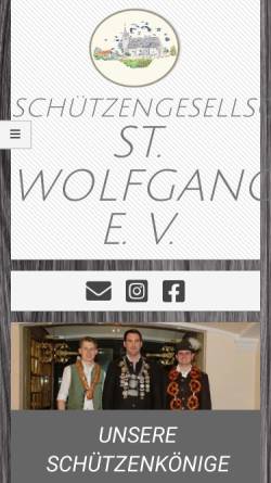 Vorschau der mobilen Webseite www.woifganger.de, Schützengesellschaft Sankt Wolfgang e.V.
